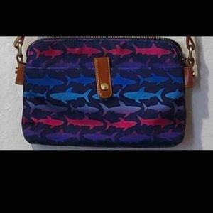 Modcloth Camp crossbody shark pattern